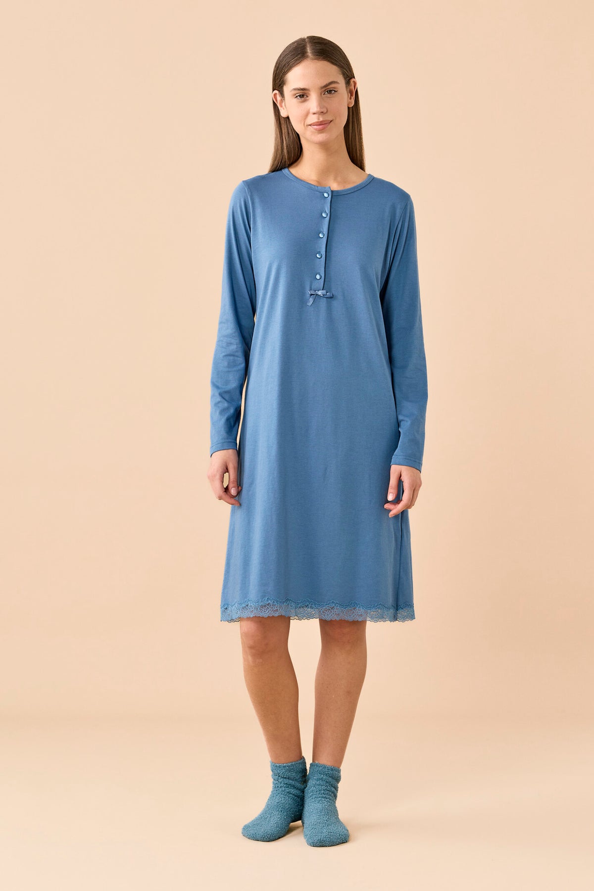 CAMICIA DA NOTTE "NOI DI NOTTE" jersey invernale